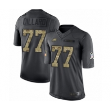 Youth Philadelphia Eagles #77 Andre Dillard Limited Black 2016 Salute to Service Football Jersey