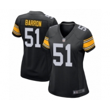 Women's Pittsburgh Steelers #51 Mark Barron Game Black Alternate Football Jersey