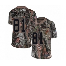 Men's Pittsburgh Steelers #81 Zach Gentry Camo Rush Realtree Limited Football Jersey