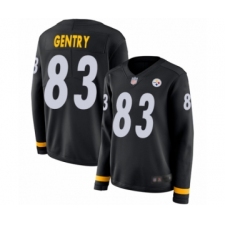 Women's Pittsburgh Steelers #83 Zach Gentry Limited Black Therma Long Sleeve Football Jersey