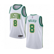 Youth Boston Celtics #8 Kemba Walker Swingman White Basketball Jersey - City Edition