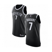 Men's Brooklyn Nets #7 Kevin Durant Authentic Black Basketball Jersey - Icon Edition