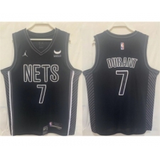 Men's Brooklyn Nets #7 Kevin Durant Black Stitched Basketball Jersey
