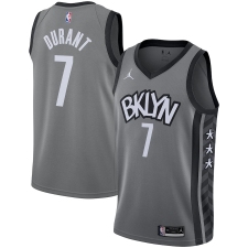Men's Brooklyn Nets #7 Kevin Durant Jordan Brand Gray 2020-21 Swingman Jersey