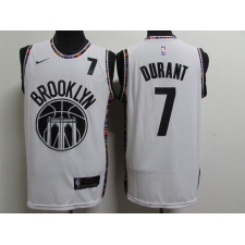 Men's Brooklyn Nets #7 Kevin Durant White Nike Swingman Player Jersey