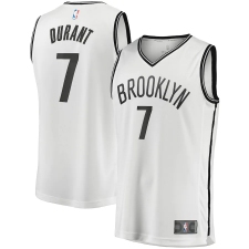 Youth Brooklyn Nets #7 Kevin Durant Fanatics Branded White 2020-21 Fast Break Player Jersey