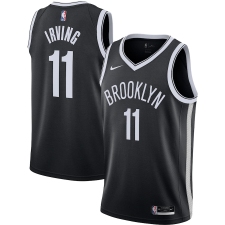 Men's Brooklyn Nets #11 Kyrie Irving Nike Black 2020-21 Swingman Jersey