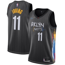 Men's Brooklyn Nets #11 Kyrie Irving Nike Black 2020-21 Swingman Player Jersey