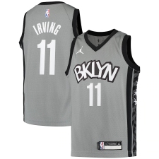 Youth Brooklyn Nets #11 Kyrie Irving Jordan Brand Gray 2020-21 Swingman Player Jersey