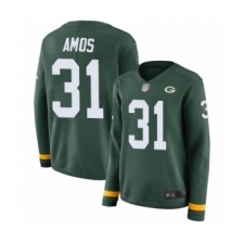 Women's Green Bay Packers #31 Adrian Amos Limited Green Therma Long Sleeve Football Jersey