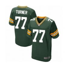 Men's Green Bay Packers #77 Billy Turner Elite Green Team Color Football Jersey