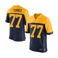 Men's Green Bay Packers #77 Billy Turner Elite Navy Blue Alternate Football Jersey