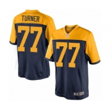 Men's Green Bay Packers #77 Billy Turner Limited Navy Blue Alternate Football Jersey