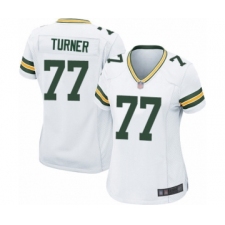 Women's Green Bay Packers #77 Billy Turner Game White Football Jersey