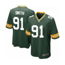 Men's Green Bay Packers #91 Preston Smith Game Green Team Color Football Jersey