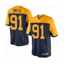 Youth Green Bay Packers #91 Preston Smith Limited Navy Blue Alternate Football Jersey