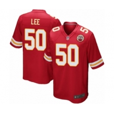 Men's Kansas City Chiefs #50 Darron Lee Game Red Team Color Football Jersey