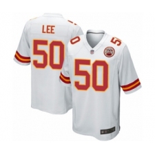 Men's Kansas City Chiefs #50 Darron Lee Game White Football Jersey