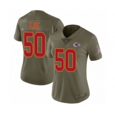 Women's Kansas City Chiefs #50 Darron Lee Limited Olive 2017 Salute to Service Football Jersey
