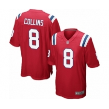 Men's New England Patriots #8 Jamie Collins Game Red Alternate Football Jersey