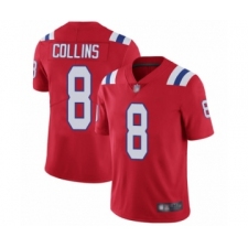 Men's New England Patriots #8 Jamie Collins Red Alternate Vapor Untouchable Limited Player Football Jersey