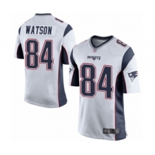 Men's New England Patriots #84 Benjamin Watson Game White Football Jersey