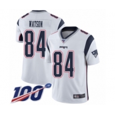 Men's New England Patriots #84 Benjamin Watson White Vapor Untouchable Limited Player 100th Season Football Jersey