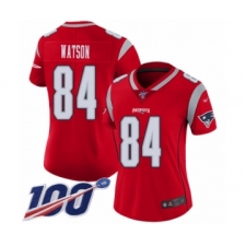 Women's New England Patriots #84 Benjamin Watson Limited Red Inverted Legend 100th Season Football Jersey