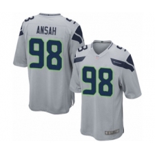 Men's Seattle Seahawks #98 Ezekiel Ansah Game Grey Alternate Football Jersey