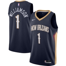 Men's New Orleans Pelicans #1 Zion Williamson Nike Navy 2020-21 Swingman Jersey