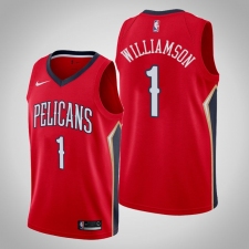 Men's Nike New Orleans Pelicans #1 Zion Williamson Red NBA Swingman Statement Edition Jersey