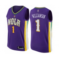 Women's New Orleans Pelicans #1 Zion Williamson Swingman Purple Basketball Jersey - City Edition