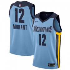 Men's Nike Memphis Grizzlies #12 Ja Morant Light Blue NBA Swingman Statement Edition Jersey