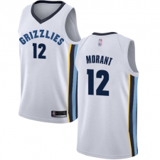 Nike Memphis Grizzlies #12 Ja Morant White Basketball Swingman Association Edition Jersey