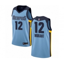 Youth Memphis Grizzlies #12 Ja Morant Swingman Light Blue Basketball Jersey Statement Edition