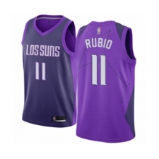 Men's Phoenix Suns #11 Ricky Rubio Authentic Purple Basketball Jersey - City Edition