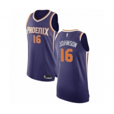 Men's Phoenix Suns #16 Tyler Johnson Authentic Purple Basketball Jersey - Icon Edition