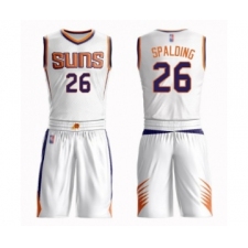 Men's Phoenix Suns #26 Ray Spalding Authentic White Basketball Suit Jersey - Association Edition