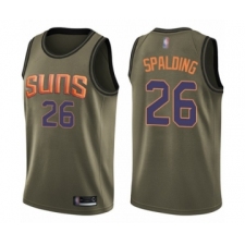 Men's Phoenix Suns #26 Ray Spalding Swingman Green Salute to Service Basketball Jersey