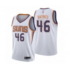 Men's Phoenix Suns #46 Aron Baynes Authentic White Basketball Jersey - Association Edition