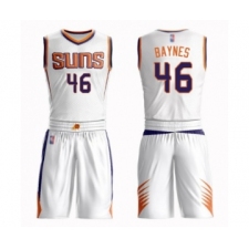 Men's Phoenix Suns #46 Aron Baynes Swingman White Basketball Suit Jersey - Association Edition