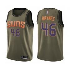Youth Phoenix Suns #46 Aron Baynes Swingman Green Salute to Service Basketball Jersey