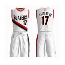 Youth Portland Trail Blazers #17 Skal Labissiere Swingman White Basketball Suit Jersey - Association Edition