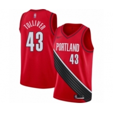 Women's Portland Trail Blazers #43 Anthony Tolliver Swingman Red Finished Basketball Jersey - Statement Edition