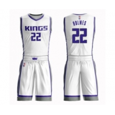 Youth Sacramento Kings #22 Richaun Holmes Swingman White Basketball Suit Jersey - Association Edition