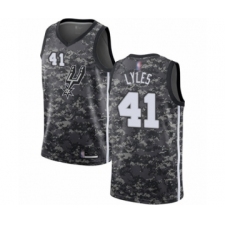 Men's San Antonio Spurs #41 Trey Lyles Authentic Camo Basketball Jersey - City Edition
