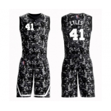 Men's San Antonio Spurs #41 Trey Lyles Swingman Camo Basketball Suit Jersey - City Edition