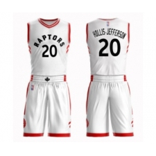 Men's Toronto Raptors #20 Rondae Hollis-Jefferson Authentic White Basketball Suit Jersey - Association Edition