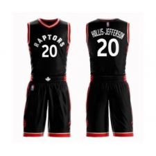Men's Toronto Raptors #20 Rondae Hollis-Jefferson Swingman Black Basketball Suit Jersey Statement Edition