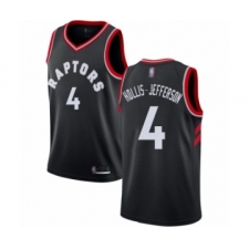 Men's Toronto Raptors #4 Rondae Hollis-Jefferson Authentic Black Basketball Jersey Statement Edition